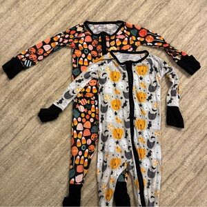 Little Sleepies Zippy halloween sleeper bundle (size 6-12 months) bamboo